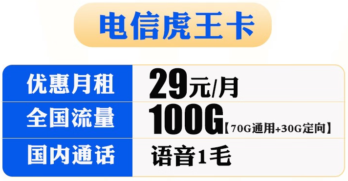 電信虎王卡怎么樣？電信虎王卡套餐詳情介紹