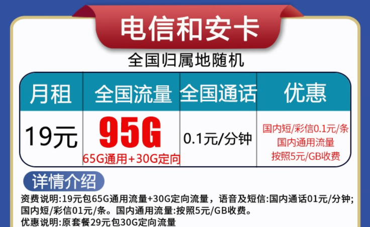 中國電信和安卡、喜顏卡套餐介紹 實用優(yōu)惠的手機(jī)上網(wǎng)卡低至19元全國流量不限速