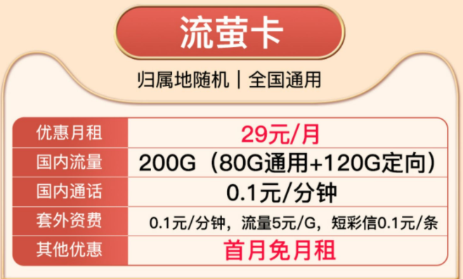 有沒(méi)有首月免月租的流量卡套餐？電信純流量29元通用套餐介紹