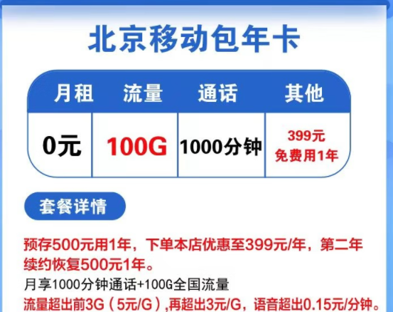 北京專用包年流量卡|399元包年月享100G通用+1000分鐘語音|桃花卡39元80G流量+免費(fèi)通話