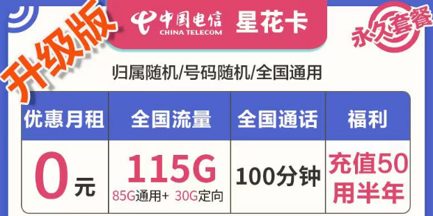 有哪些好用實(shí)惠的流量卡套餐？電信星花卡、霜花卡、海興卡|前半年0月租使用