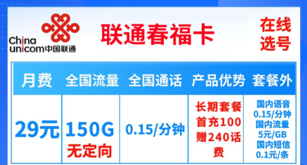 線上買的流量卡歸屬地可以改嗎？聯(lián)通春?？?9元150G純通用