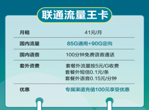 聯(lián)通大流量上網(wǎng)卡！超劃算超優(yōu)惠！流量+語(yǔ)音優(yōu)享套餐！